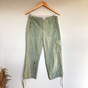Vintage Old Navy Women's Size 4 Cargo Capri Low Rise Gorpcore Y2K Green 90s Vibe